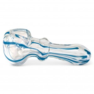 2.5" Transcendent Lines Artistry In Clear Glass Hand Pipes - 2pk [RKD81]